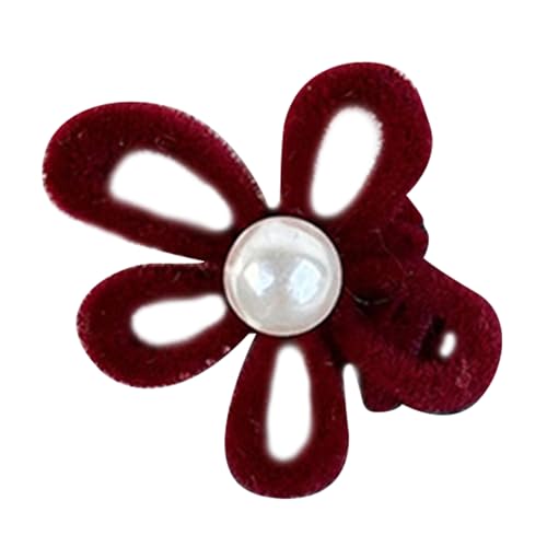 Haarspange, beflockte Blume, Beflockung, Haarnadel, niedlicher Pony-Clip, Haarnadel, Beflockung, Kopfschmuck für Frauen, Mädchen, Damen, Kopfbedeckung, Blumen-Haarspange von Swetopq