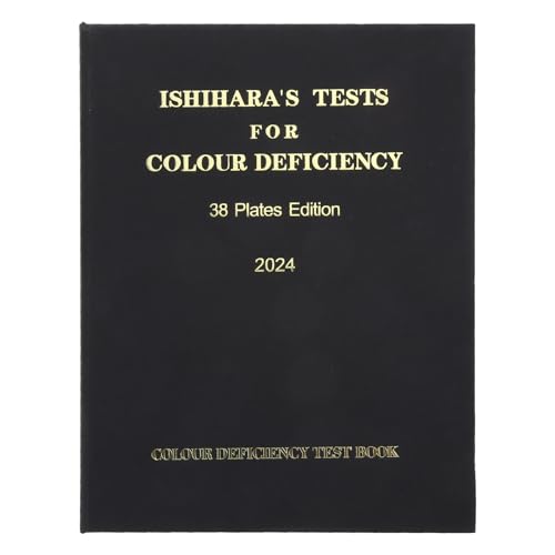 Ophthalmische Optometrie Ishihara Buch 38 Platten Farbenblindheit Farbmangel Testbuch für Fahrer Schule, Siehe Abbildung, Medium von Swetopq