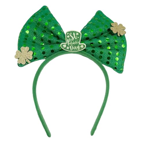 Patrick's Day Haarreif für Erwachsene, glänzendes Glitzer-Puder, irische Pailletten, Festival, Party, Haarreif für Teenager, Kopfschmuck, Patrick's Day Haarband von Swetopq