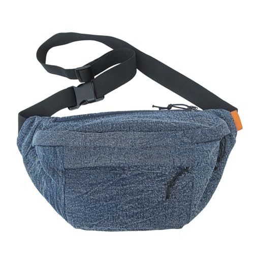 Swetopq Aesthetic Denims Crossbody-Tasche, große Kapazität, Brusttasche für Damen und Herren, multifunktional, Sport, Jeans, Bauchtasche, Geldbörse, große Kapazität, bl von Swetopq