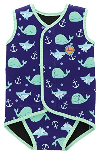 Swimbubs Baby Swimming Wrap Kleinkind Neoprenanzug Jungen Warmsuit Mädchen UV-Badeanzug (18-30 Monate, Blue Whale) von Swimbubs