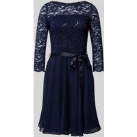 Swing Cocktailkleid aus Häkelspitze Modell 'STAMM' in Marine, Größe 36 von Swing