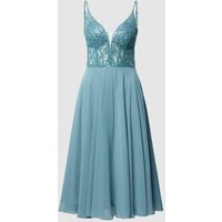 Swing Cocktailkleid mit Paillettenbesatz in Bleu, Größe 42 von Swing