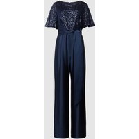 Swing Jumpsuit mit Paillettenbesatz in Marine, Größe 38 von Swing