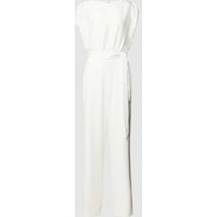 Swing Jumpsuit mit Taillengürtel in Offwhite, Größe 32 von Swing