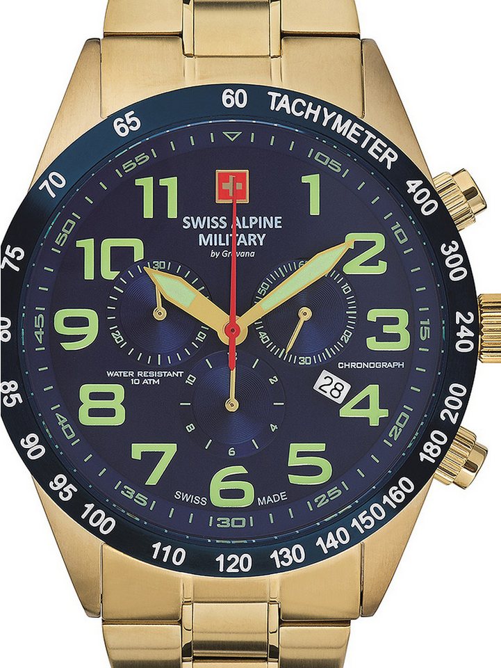 Swiss Alpine Military Quarzuhr Swiss Alpine Military 7047.9115 Chronograph 45mm 10ATM von Swiss Alpine Military