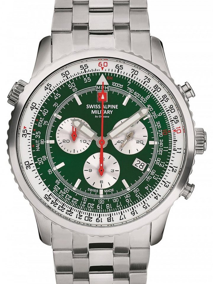 Quarzuhr Swiss Alpine Military 7078.9134 Chrono Herren 45mm 10ATM von Swiss Alpine Military