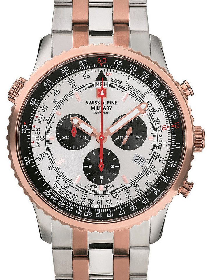 Swiss Alpine Military Quarzuhr Swiss Alpine Military 7078.9152 Chrono Herren 45mm 10ATM von Swiss Alpine Military