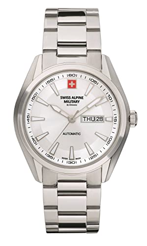 Swiss Alpine Military by Grovana Herrenuhr mit Edelstahlband ETA 2836-2 Automatik Saphirglas 10 ATM DayDate 7090.2132SAM von Swiss Alpine Military