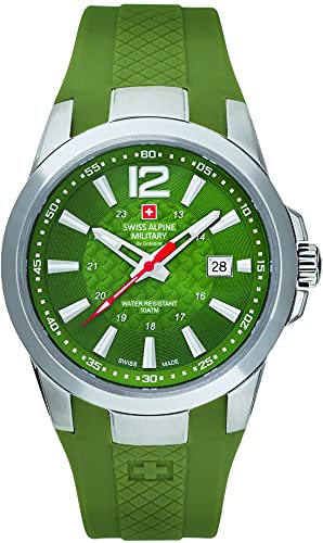 Swiss Alpine Military by Grovana Herrenuhr olive 7058.1838 10ATM Swiss Made von Swiss Alpine Military