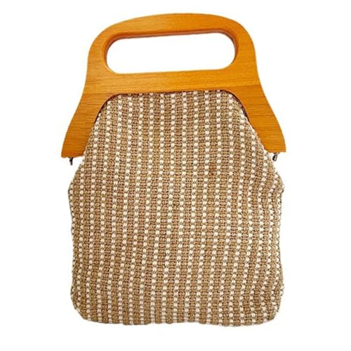 Sxett 2024 Handtasche mit großem Fassungsvermögen, Vintage, Bohemian-Stil, handgewebt, modische Reisetaschen für Mädchen und Frauen, Strandtaschen, beige von Sxett