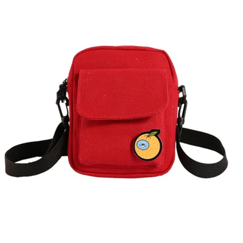 Sxett 2024 Neue Canvas-Tasche, Kuriertasche, große Kapazität, Handytasche, Schultertaschen, rot von Sxett