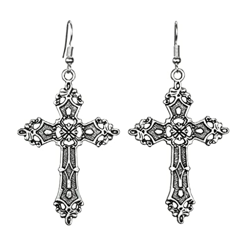 Sxett Gotische Punk-Kreuz-Ohrringe, Gothic-Ohrringe, Modeschmuck, Accessoires, Geschenk für Frauen und Mädchen, Siehe Beschreibung von Sxett