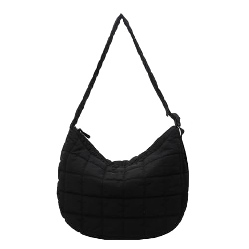 Sxett Herbst-Winter-Crossbody-Tasche für Damen, passend für Mädchen, Quilten, Geldbörsen, Handtaschen, große Kapazität, Wolkentasche, Schwarz von Sxett