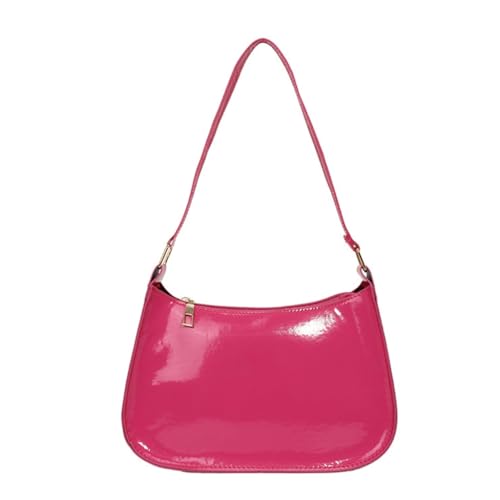 Sxett Modische Unterarm-Geldbörse, moderne PU-Leder-Umhängetasche, lässige Achseltasche, elegante Abendtasche für Damen, hot pink Sxett Modische Unterarm-Geldbörse, moderne PU-Leder-Umhängetasche, lässige Achseltasche, elegante Abendtasche für Damen, hot pink von Sxett