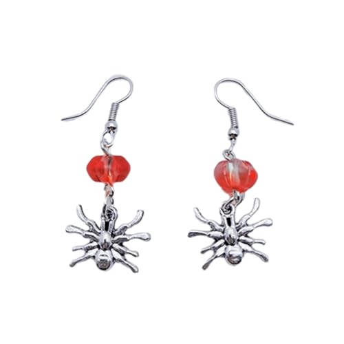 Sxett Spinnen-Kürbis-Tropfen-Ohrringe für Damen, Gothic, baumelnde Ohrringe, Halloween-Party, Ohrschmuck, trendiges Cosplay-Zubehör, Siehe Beschreibung von Sxett