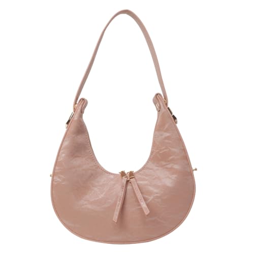 Sxett Umhängetasche aus PU-Leder für Damen und Mädchen, einfache Achseltasche, modische Einkaufstasche, Dating-Tasche, Handtasche und Geldbörse, Unterarmtasche, rose von Sxett