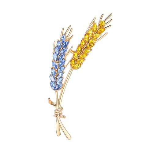 Trendige Damenschmuck-Brosche mit Fransen aus Weizen, Schmuckanhänger, Accessoire für Kleidung und Taschen, Metall Trendige Damenschmuck-Brosche mit Fransen aus Weizen, Schmuckanhänger, Accessoire für Kleidung und Taschen, Metall von Sxett