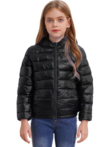 Sxiwei Mädchen Geschwollene Daunenjacke Kinder Langarm Wintermantel mit Kapuze Steppjacke Einfarbig Winterjacke Winddicht Parka Jacke Schwarz 146-152 Sxiwei Mädchen Geschwollene Daunenjacke Kinder Langarm Wintermantel mit Kapuze Steppjacke Einfarbig Winterjacke Winddicht Parka Jacke Schwarz 146-152 von Sxiwei