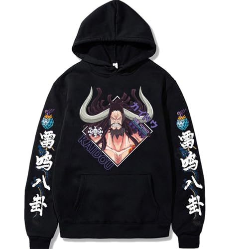 Männer One Piece Hoodie Pulli Hip Hop Kaido Hoodies Kapuzenpullover Sweatshirt Outwear von Sybnwnwm