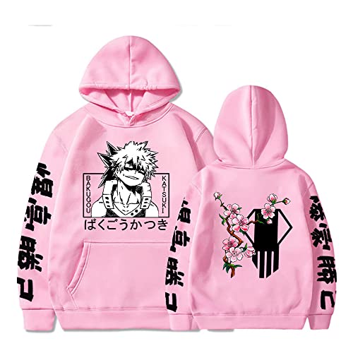 Sybnwnwm Anime My Hero Academia Bakugou Katsuki Hoodies Pullover Sweatshirts Kapuzenpullover von Sybnwnwm