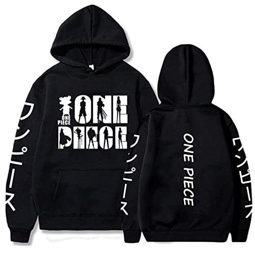 Sybnwnwm Anime One Piece Hoodie Herren Hoodies Luffy Chopper Druck Harajuku Langarm Kapuzenpullover Sweatshirts von Sybnwnwm