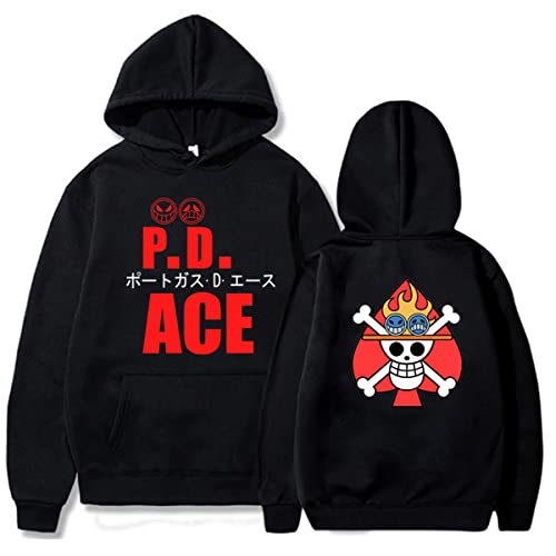 Sybnwnwm ONE Piece Hoodie Ace 3D Cosplay Streetwear Hoodies Kapuzenpullover Pulli Outwear Herren Jungen von Sybnwnwm