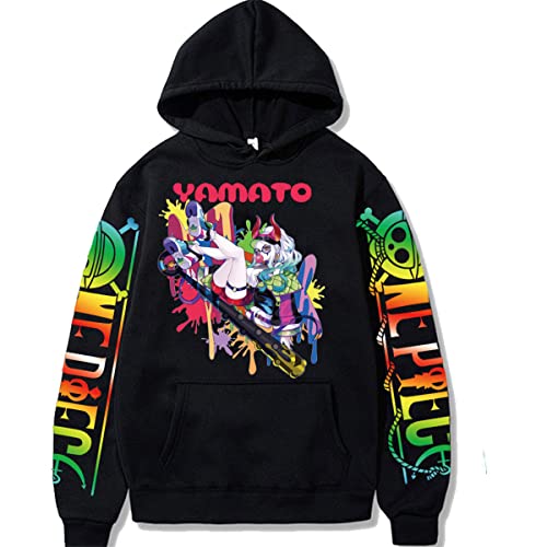 Sybnwnwm One Piece Hoodie Yamato 3D Druck Pullover Anime Hoodies Langarm Kapuzenpullover Sweatshirt Streetwear Tops Unisex von Sybnwnwm