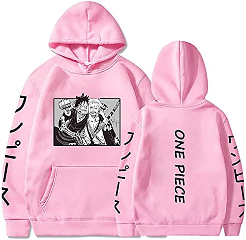 Sybnwnwm One Piece Hoodie Zoro Ruffy Cosplay Pullover Anime Hoodies Langarm Sweatshirt Kapuzenpullover Pulli von Sybnwnwm