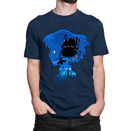 T-Nerds - Flying Castle - Herren T-Shirt 3XL - Navy von T-Nerds