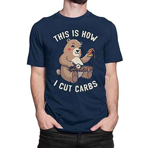 T-Nerds - How I Cut Carbs - Herren T-Shirt 5XL - Navy von T-Nerds