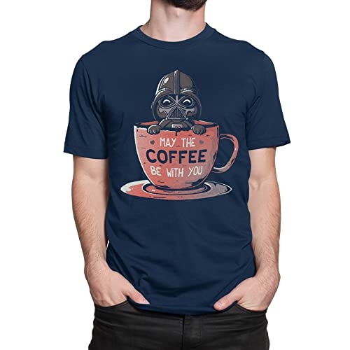 T-Nerds - May The Coffee be with You - Herren T-Shirt 3XL - Navy von T-Nerds