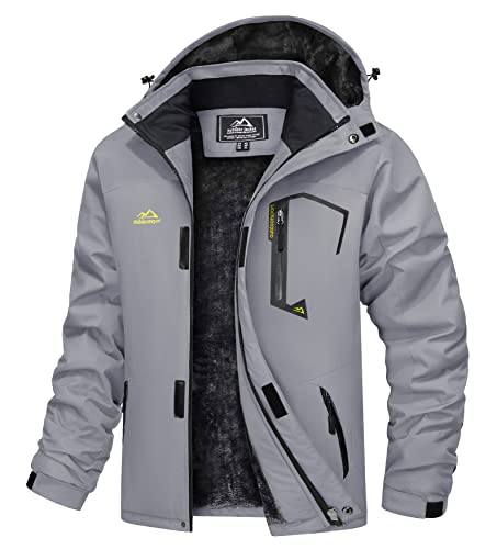 TACVASEN Herren Arbeitsjacke Winter Angeljacke Übergangsjacke Regenjacke Outdoorjacke Wasserdicht Atmungsaktiv Winddicht, Hellgrau, XXL TACVASEN Herren Arbeitsjacke Winter Angeljacke Übergangsjacke Regenjacke Outdoorjacke Wasserdicht Atmungsaktiv Winddicht, Hellgrau, XXL von TACVASEN