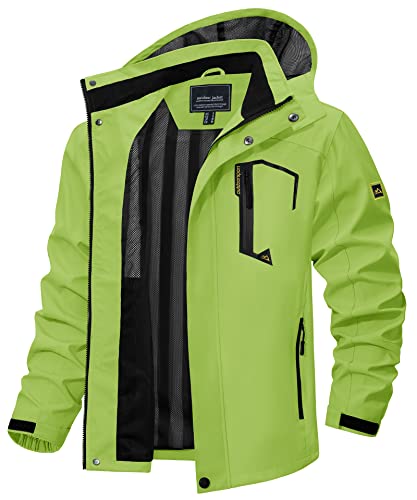 TACVASEN Softshelljacke Herren Wasserabweisend Outdoorjacke Leicht Regenjacke Fahrrad Outdoor Wanderjacke (L, Neongrün) TACVASEN Softshelljacke Herren Wasserabweisend Outdoorjacke Leicht Regenjacke Fahrrad Outdoor Wanderjacke (L, Neongrün) von TACVASEN