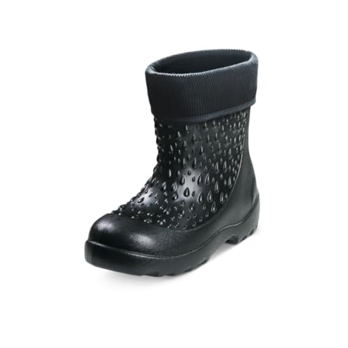 TAMS® Kinder Winter Gummistiefel wasserdicht Regenstiefel Regenschuhe Gummistiefel EVA Gelb Rot Schwarz 22/23-34/35 (Schwarz, EU Schuhgrößensystem, Jugendliche, Numerisch (von/bis), M, 34, 35) von TAMS