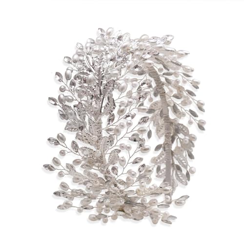 130 * 100MM Gold/Silber Barock Perle Kristall Braut Krone Für Hochzeit Tiara Prinzessin Königin Krone Strass Braut stirnband Für Mädchen von TAMUNI