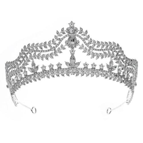 135 * 60MM Barock Kristall Braut Krone Für Hochzeit Tiara Prinzessin Königin Krone Strass Braut Stirnband Für Mädchen frauen von TAMUNI