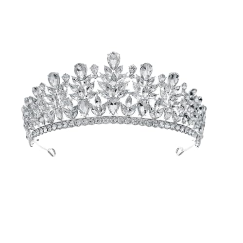 145 * 55 CM Gold Barock Kristall Braut Krone Für Hochzeit Tiara Prinzessin Königin Krone Strass Braut Stirnband von TAMUNI