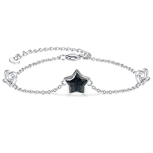 TANGPOET Armband Stern armband armband Einstellbar Kristall schmuck Silber 925 Stern Geschenke für Frauen von TANGPOET