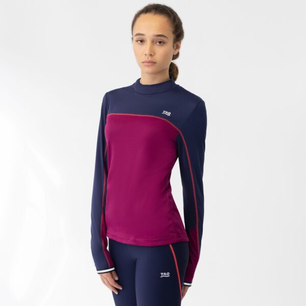 TAO Sportswear Atmungsaktives Damen Langarm Laufshirt GAIA mit Stehkragen von TAO Sportswear