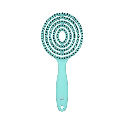 T4B ILU LOLLIPOP CANDY Entwirr Haarbürste Zum Kämmen von Trocknem und Nassem Haar, aus Langlebigem Vegan Borsten, Flexible und Elastisch, Frauen Geschenk (Ocean Blue) von TB TOOLS FOR BEAUTY