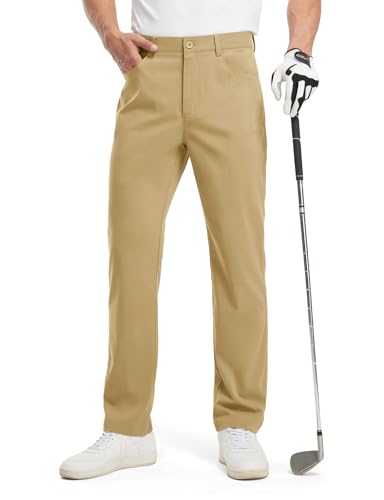 TBMPOY Herren-Golfhose, klassische Passform, leicht, bequem, Business, Freizeit, Arbeitshose mit 5 Taschen, Khaki, 48 TBMPOY Herren-Golfhose, klassische Passform, leicht, bequem, Business, Freizeit, Arbeitshose mit 5 Taschen, Khaki, 48 von TBMPOY