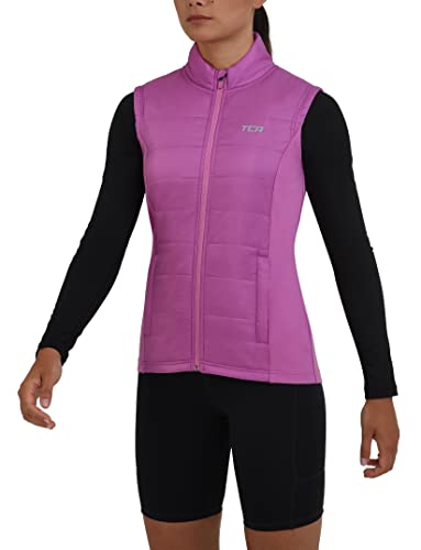 TCA Damen Excel Runner Leichte Laufweste mit Reißverschlusstaschen - Rosa, M von TCA