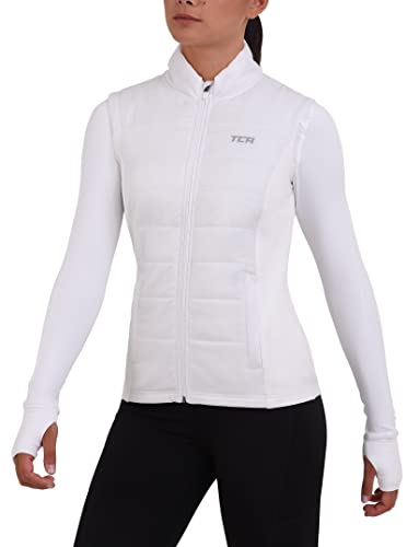 TCA Damen Excel Runner Leichte Laufweste mit Reißverschlusstaschen - Weiss, M TCA Damen Excel Runner Leichte Laufweste mit Reißverschlusstaschen - Weiss, M von TCA