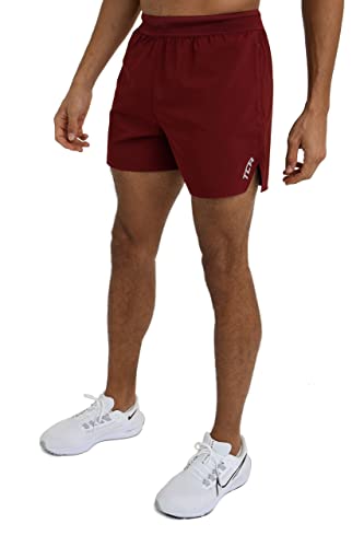 TCA Herren Flyweight Laufshorts mit Reißverschlusstaschen - Rot, XL von TCA