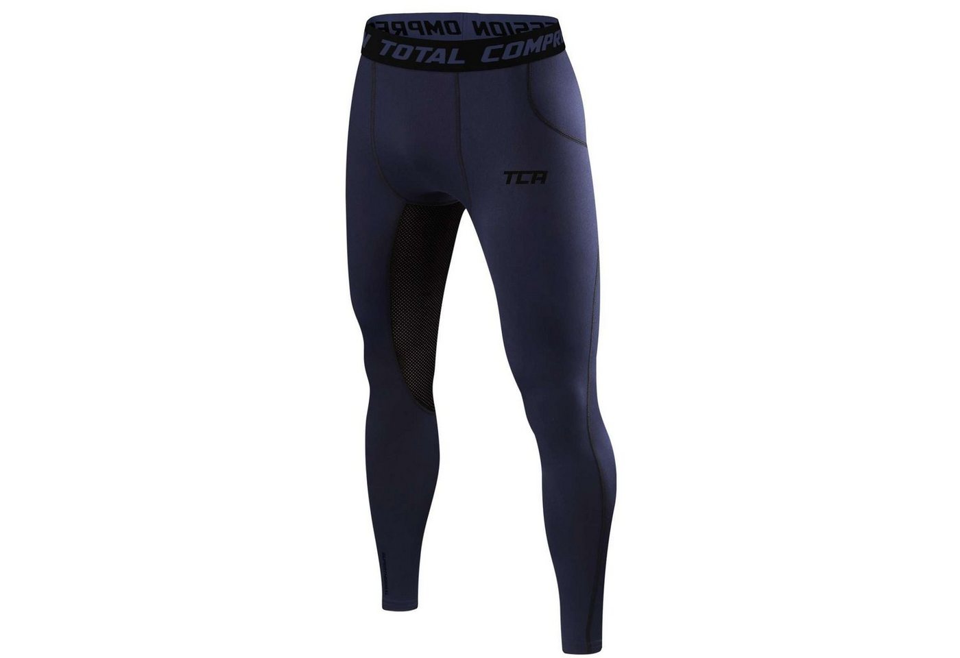 TCA Lauftights TCA Herren Leggings, Kompressionshose, Dunkelblau, XL (1-tlg) von TCA