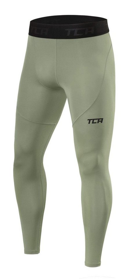 TCA Lauftights TCA Herren Pro Performance Leggings, Kompressionshose - Hellgrün (1-tlg) von TCA