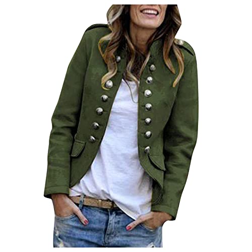 Blazer Mit Goldenen Knöpfen Damen - Blazer Kurz Biker Damen - Anzugjacke Kurzjacke Langarm Cardigan Blazer Sportlich Kurzblazer Tailliert Sweat Festlich Sakko Elegant Military Für Kleid Anzug Jacke Blazer Mit Goldenen Knöpfen Damen - Blazer Kurz Biker Damen - Anzugjacke Kurzjacke Langarm Cardigan Blazer Sportlich Kurzblazer Tailliert Sweat Festlich Sakko Elegant Military Für Kleid Anzug Jacke von TDEOK
