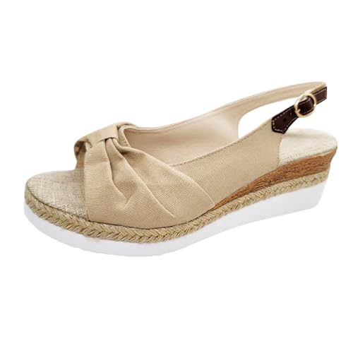 Damen Sandalen Keilabsatz Weiss Plateau Sandaletten Beige Peeptoe Sandalette Absatz Plattform Sommerschuhe Breite Füße Walkingschuhe Leichtgewichts Elegant Strandschuhe Lässige Outdoorsandalen Damen Sandalen Keilabsatz Weiss Plateau Sandaletten Beige Peeptoe Sandalette Absatz Plattform Sommerschuhe Breite Füße Walkingschuhe Leichtgewichts Elegant Strandschuhe Lässige Outdoorsandalen von TDEOK