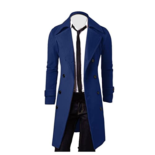 Herren Wollmantel, Long Herrenmantel Winterjacke Freizeitjacke Jacket Unterhalb Coat Overcoat Männer Knie Windjacke Mäntel lange Mantel-Männer Wintermantel Trenchcoat Knielang Business Herrenjacke von TDEOK